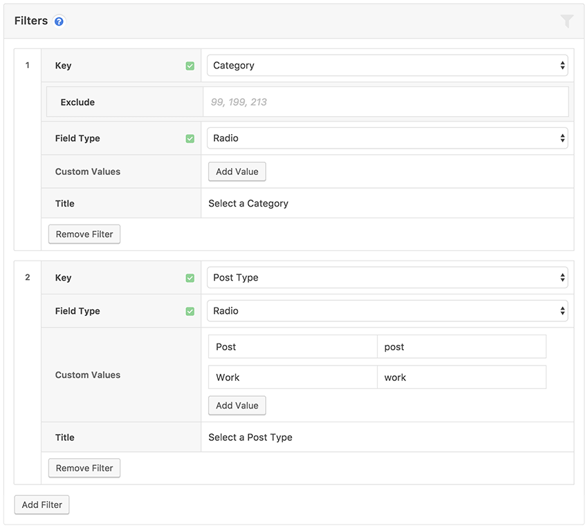 Add and Remove Ajax Load More Filters