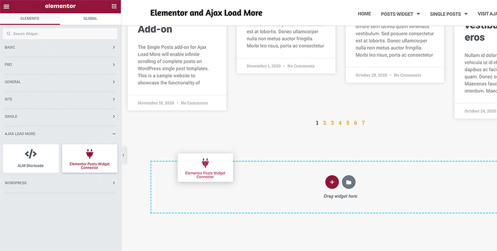 Elementor Posts Widget Connector for Ajax Load More