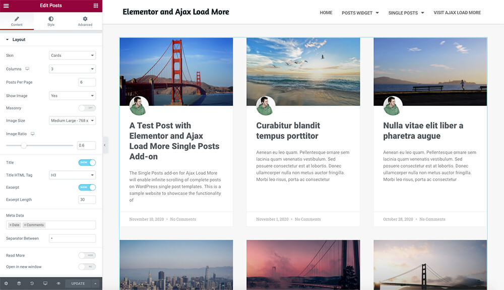 Elementor Posts Widget